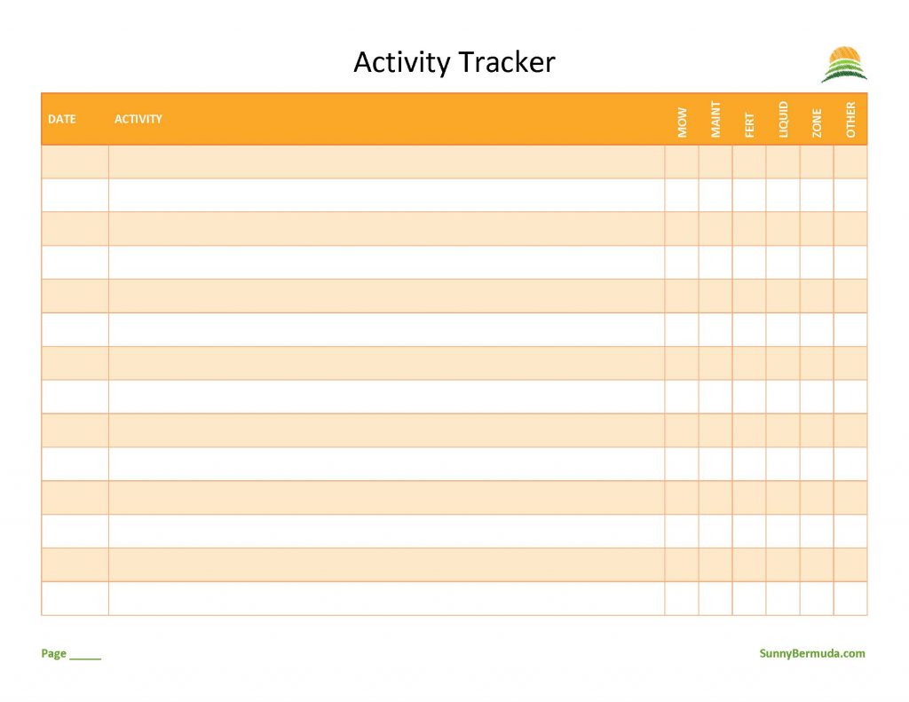 Bermuda Grass Resource - Activity Tracker